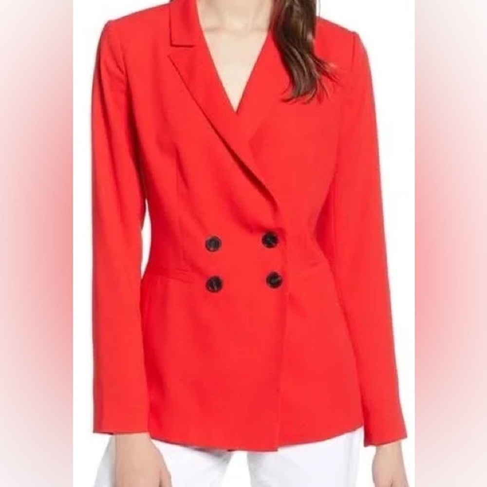Halogen Red Double Button Blazer - image 1